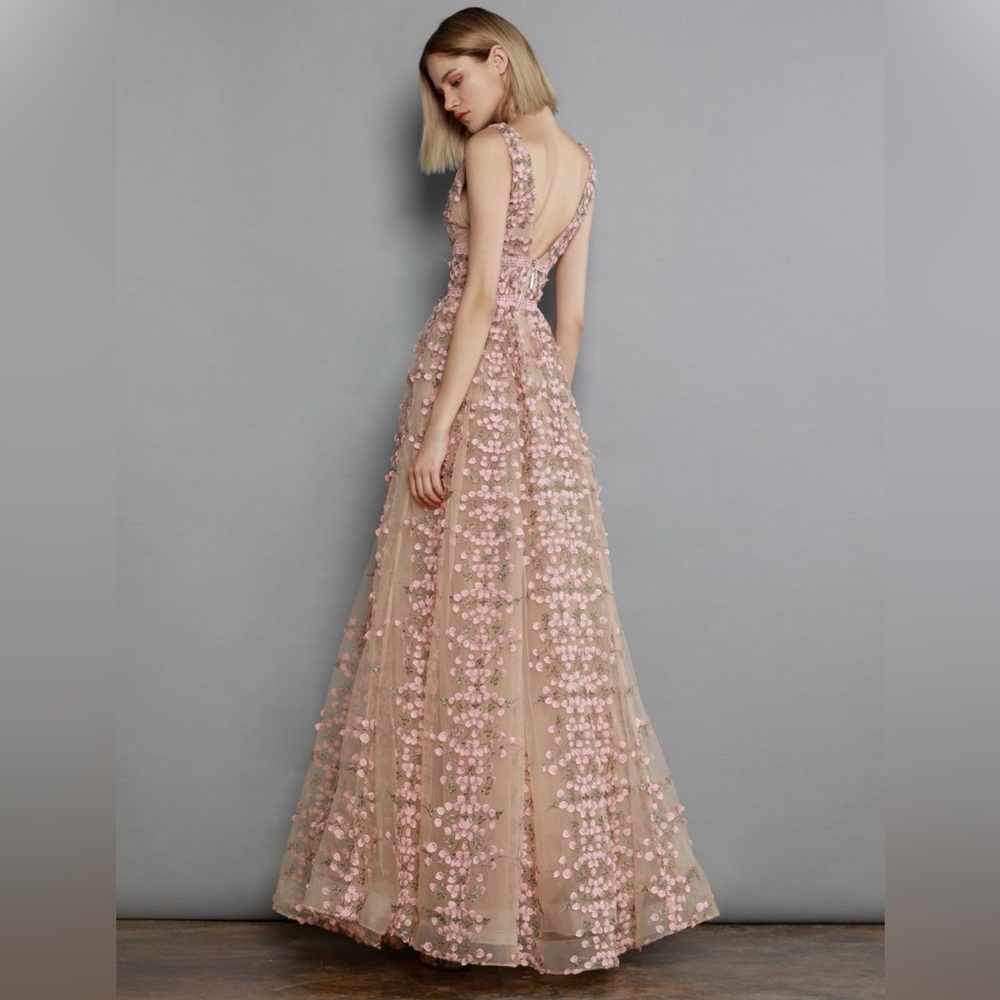 NWOT Bronx and Banco Megan Lace Maxi Dress /Gown in Rose. US Size XS - Picture 5 of 17